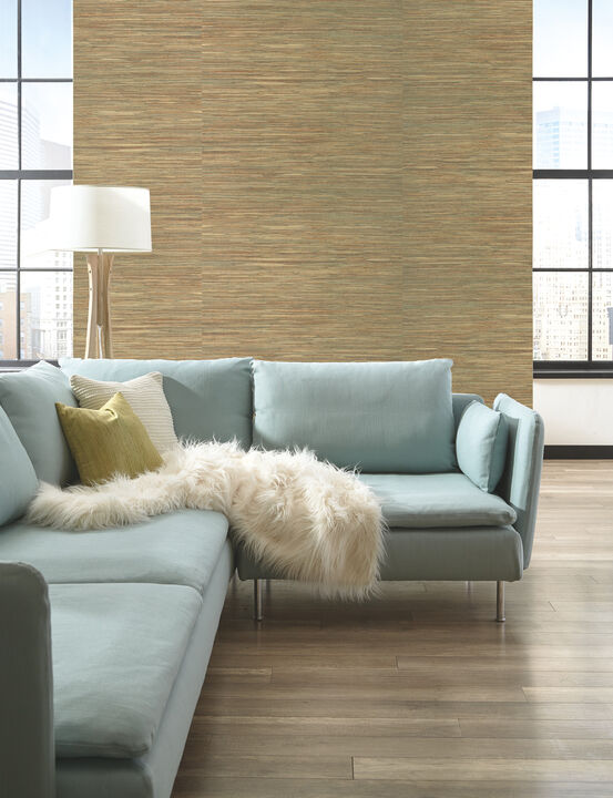 Raw Jute Green Wallpaper