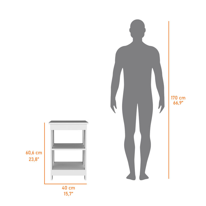 Farmhouse End Table, Narrow Side Table, Slim End Table, Side Table for Bedroom, Living Room