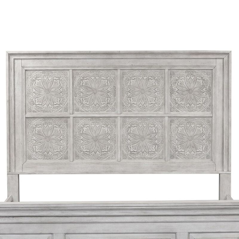 Liberty Furniture Heartland Optional California King Panel Bed in Antique White w/ Tobacco Top image number 1