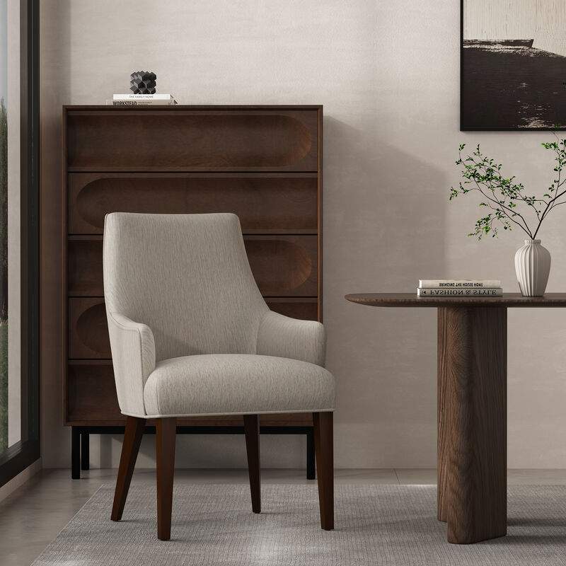 Beever Gray Dining Armchair