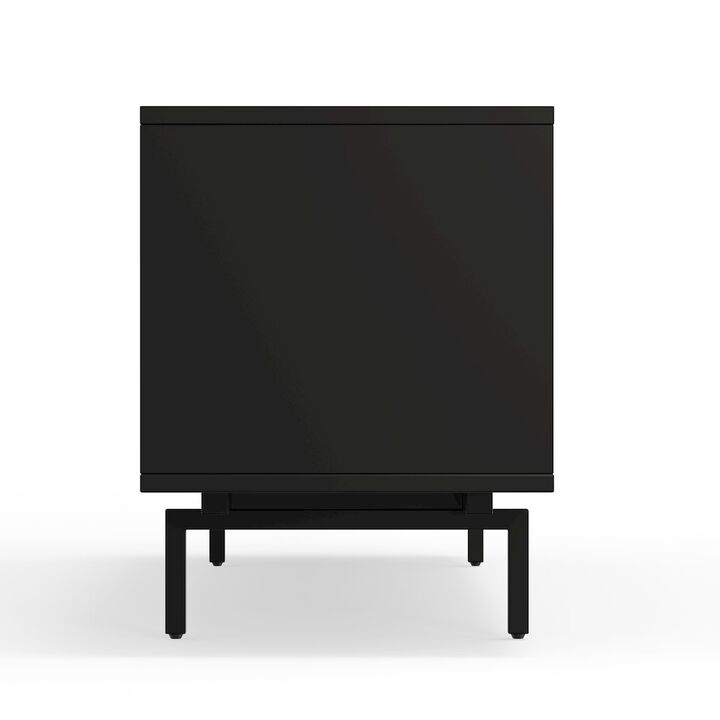 Comfort Pointe Avichi Black Laminate 3 Door TV Console