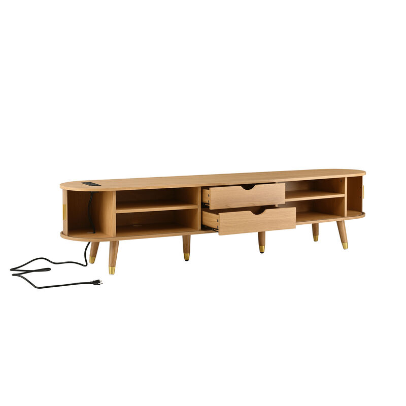 Glucub Oval Fluted TV Stand image number 8