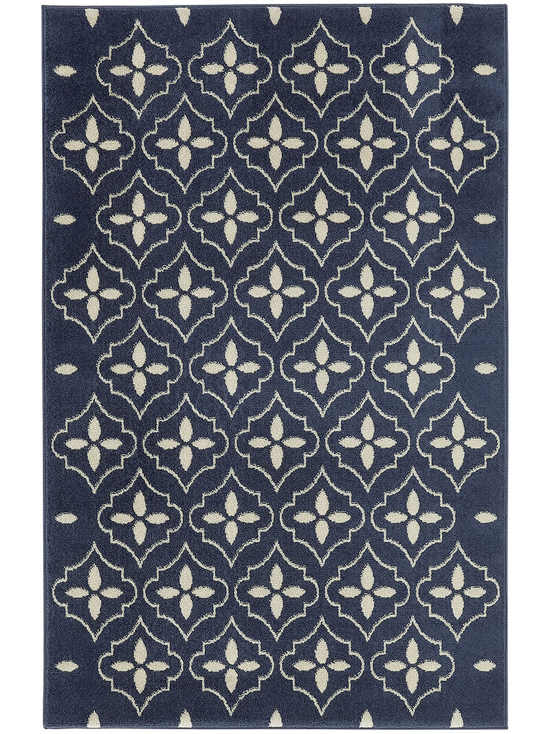 Nourison Essentials NRE04 Navy/Ivory 4' x 6' Rug