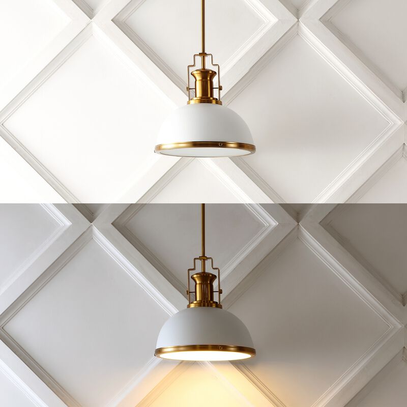 Homer Modern Industrial Iron LED Dome Pendant image number 4