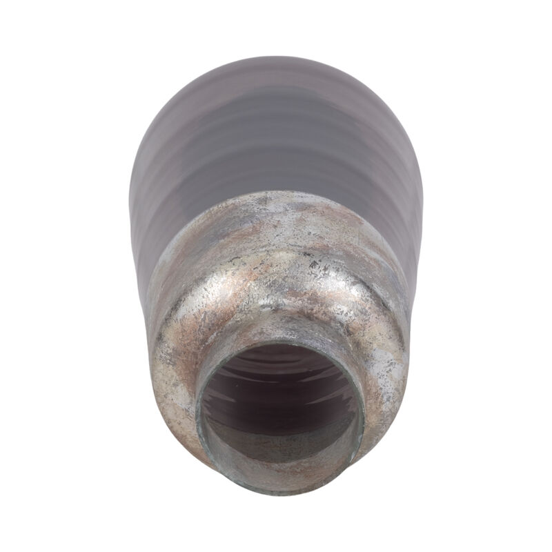 17" 2-Tone Glass Vase, Grey image number 4