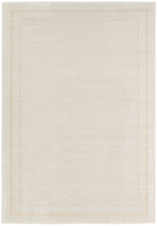 HomeRoots 5' X 7' Ivory And Gold Indoor Outdoor Area Rug