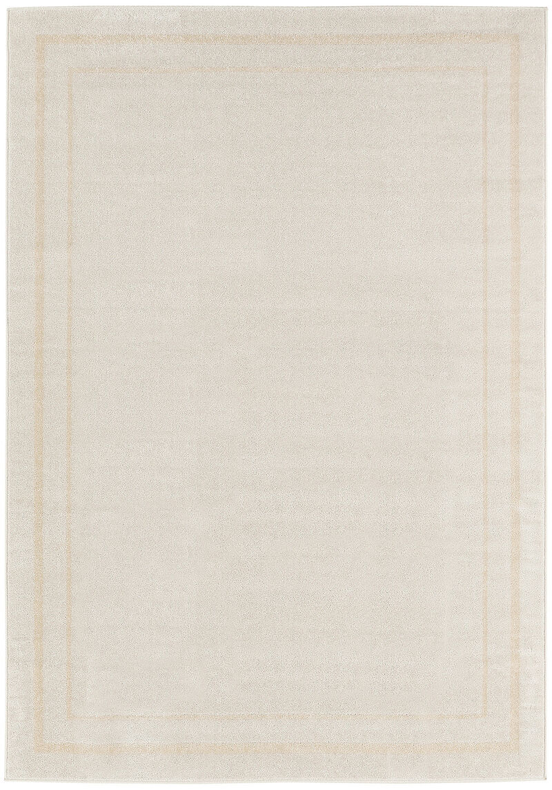 HomeRoots 5' X 7' Ivory And Gold Indoor Outdoor Area Rug image number 0