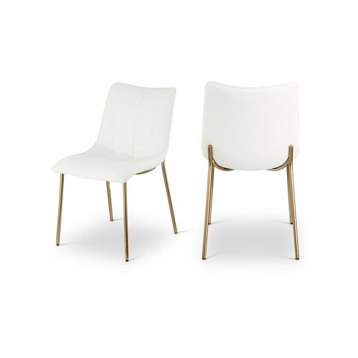 Isla Off-White Vegan Leather Dining Chair, Set of 2