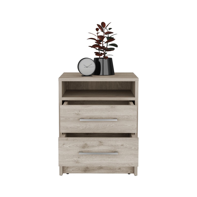Streamdale Eter Nightstand, Superior Top, Two Drawers - Light Gray image number 7