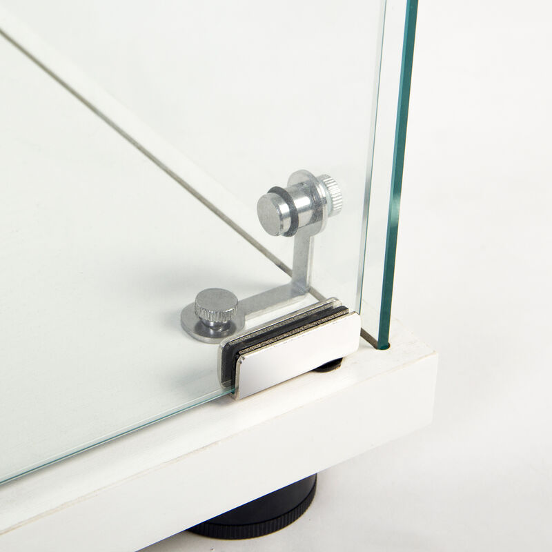 Two Door Glass Cabinet Glass Display Cabinet with 3 Shelves