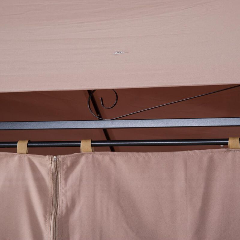 Hivvago 10' x 13' Patio Gazebo with Curtains and Vented Roof image number 7