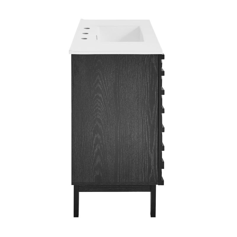 Swiss Madison Cascade 36 in. Bathroom Vanity with 3-Hole Ceramic Sink Top image number 2