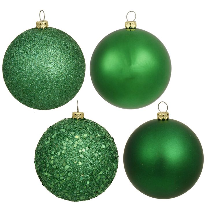 Vickerman 6" Green 4 Finish Ball Ornament 4 per Box