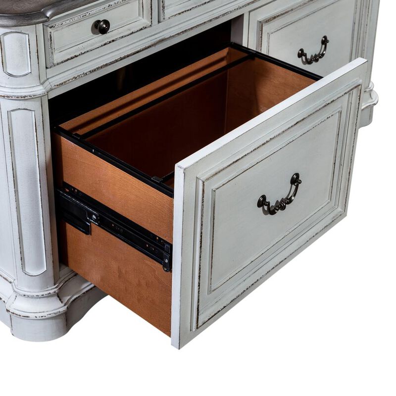 Liberty Furniture Magnolia Manor Credenza in Antique White image number 7