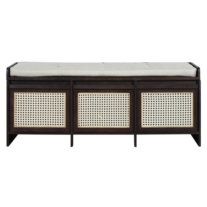 Seckbo Retro Button Tufted Upholstered Storage Bench