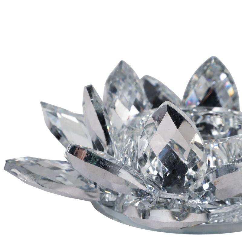 S/2 Silver Crystal Votive Candle Holders, 6'' image number 4