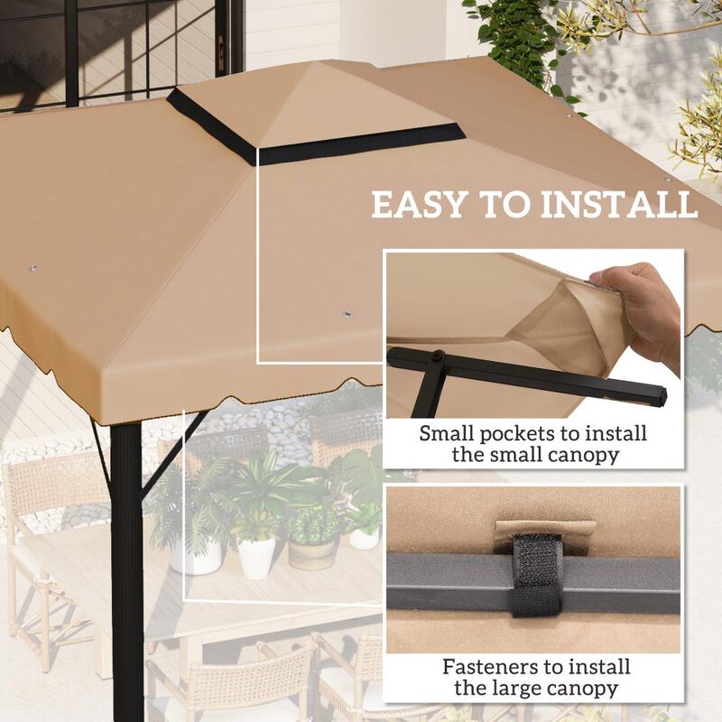 Hivvago Gazebo Canopy 10' x 10' Replacement Cover image number 4