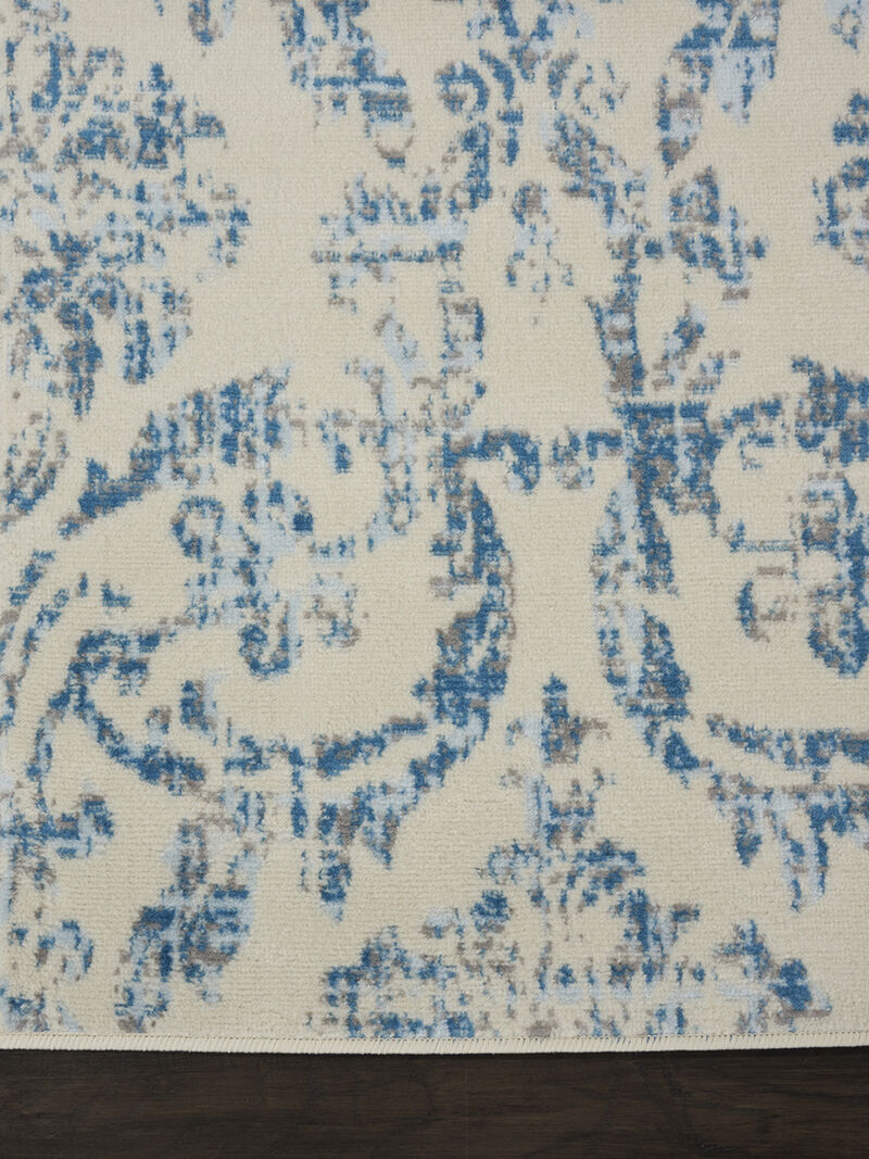 Jubilant JUB09 Ivory/Blue 8' x Round Rug