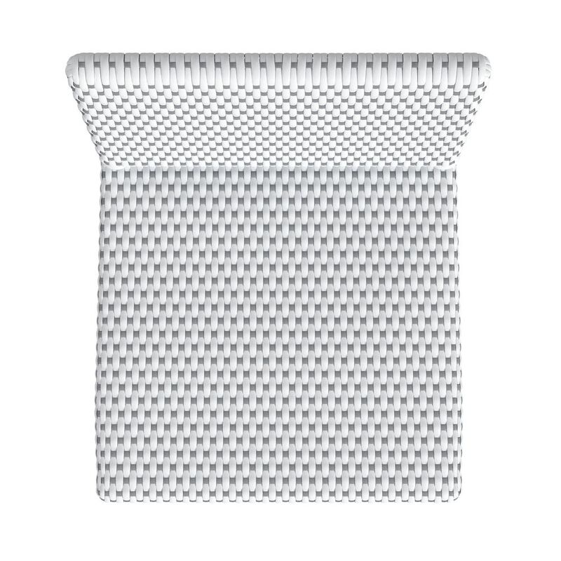 Butler Specialty Serienna Rectangular Rattan Low Back 24.5 Counter Stool, White and Gray