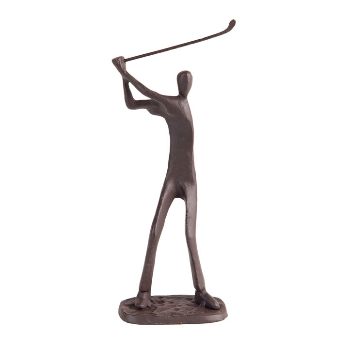 Golfer Cast Iron Sculpture