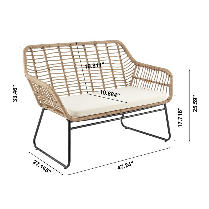 Antibes Cream 4-Piece Patio Set