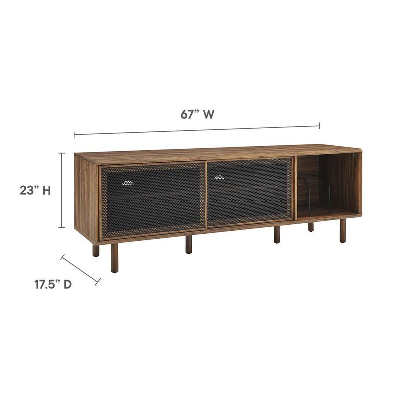 Modway Kurtis 67 TV and Vinyl Record Stand