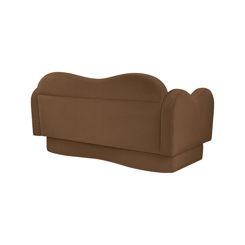 Meridian Furniture Bloom Saddle Velvet Loveseat
