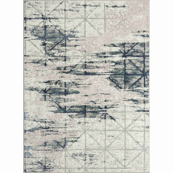HomeRoots Abstract Area Rug