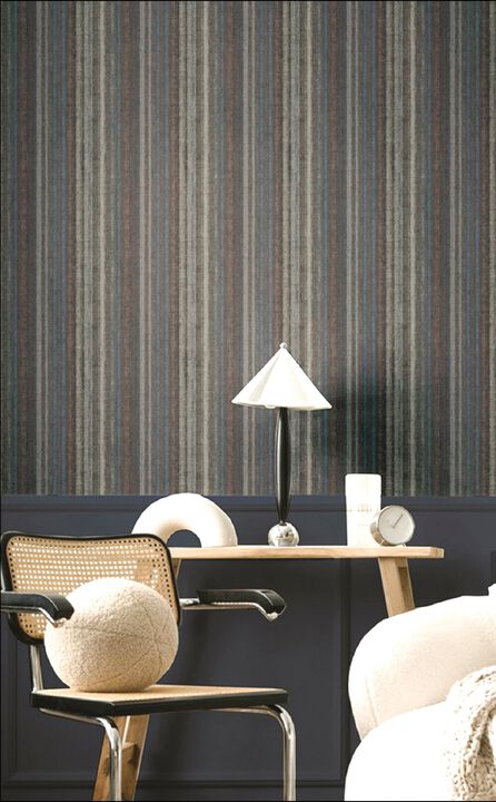 Italian Textures 4 Stripe Blue Wallpaper IT32456