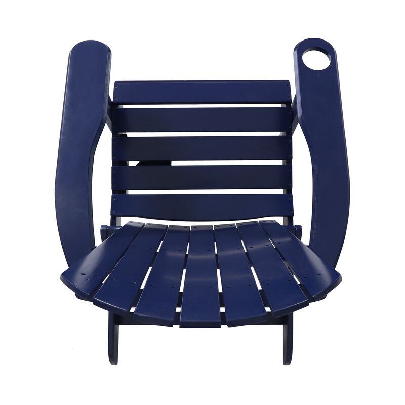 Hivvago Foldable Patio Adirondack Chair with 2 Cup Holders image number 7