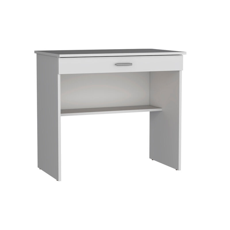 HomeRoots 32" White Wood Writing Desk image number 2