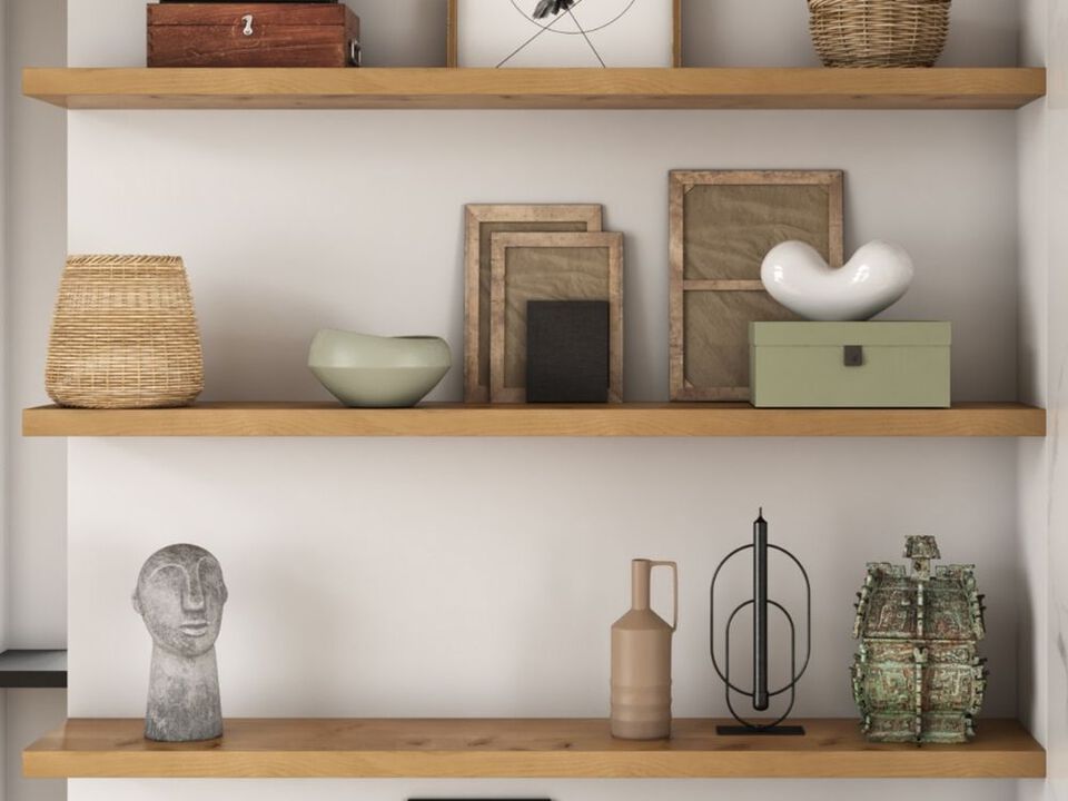 Rustic Alder Floating Shelf