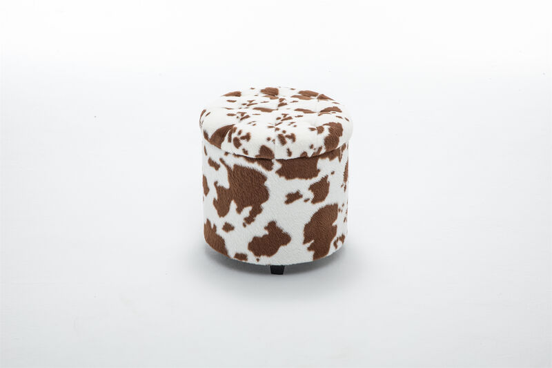 Round Storage Ottoman image number 2
