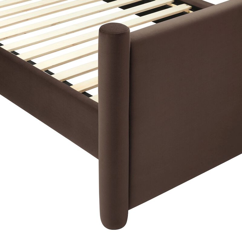 Modway Rael Performance Velvet Twin Platform Bed image number 6