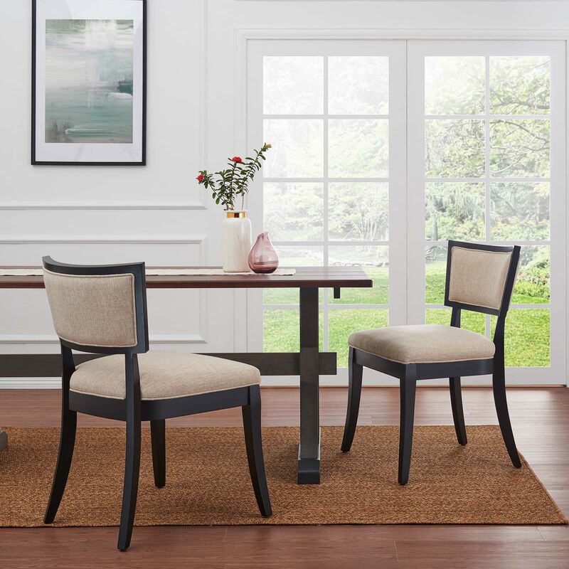 Pristine Upholstered Fabric Dining Chairs - Set of 2 image number 7
