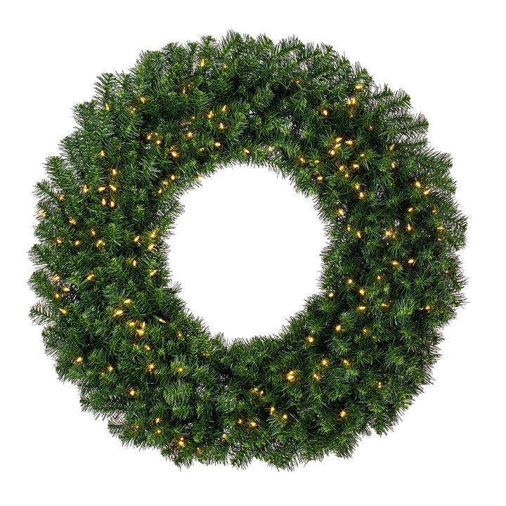 Vickerman 48" Douglas Fir Artificial Christmas Wreath - 200 Warm White Italian LED Lights - Wreath for Mantel or Door - Reliable and Durable - Holiday Wreath