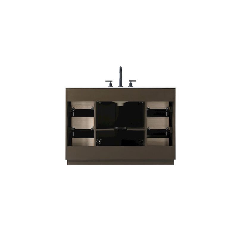 Elegant Kitchen and Bath 48 inch Single Bathroom Vanity in Chocolate Oak