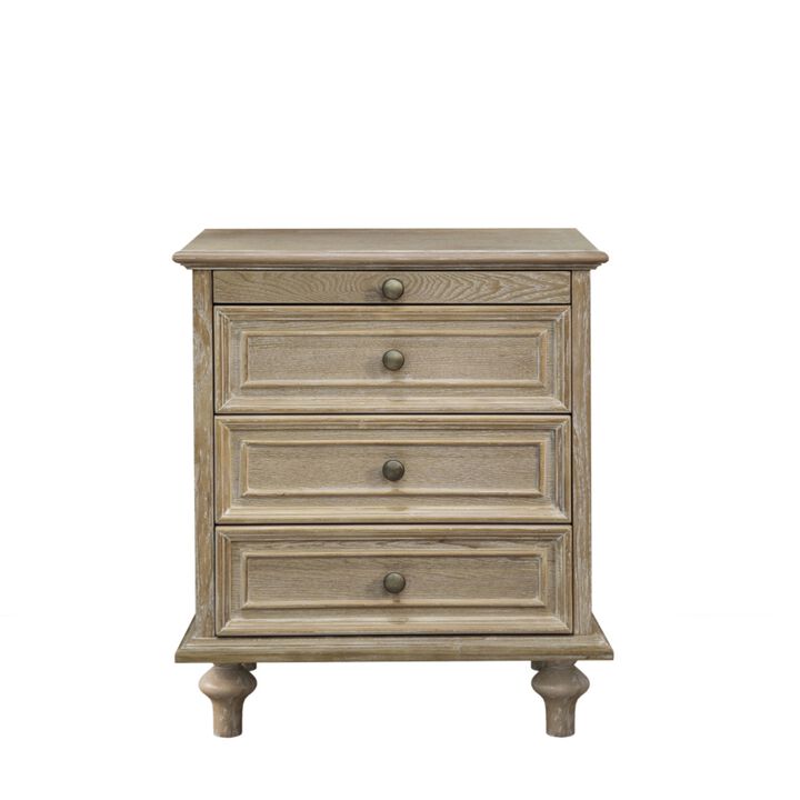 Fitpa Vintage Farmhouse 4-Drawer 2-Pack Nightstands