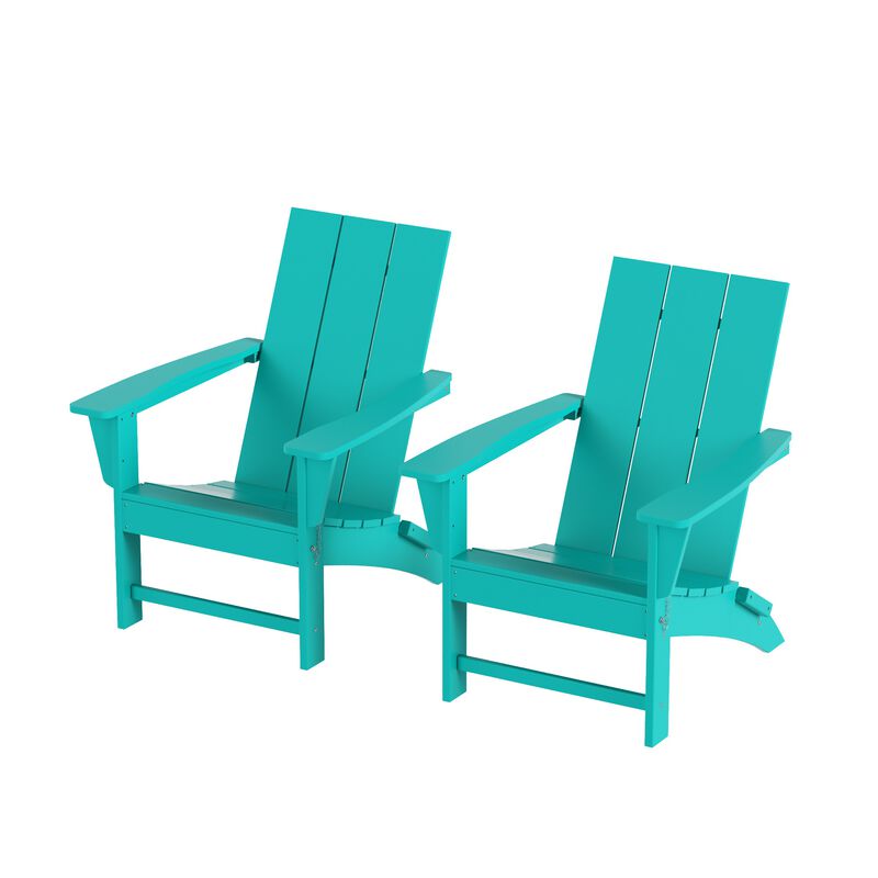 WestinTrends Modern Folding Adirondack Chair (Set of 2)
