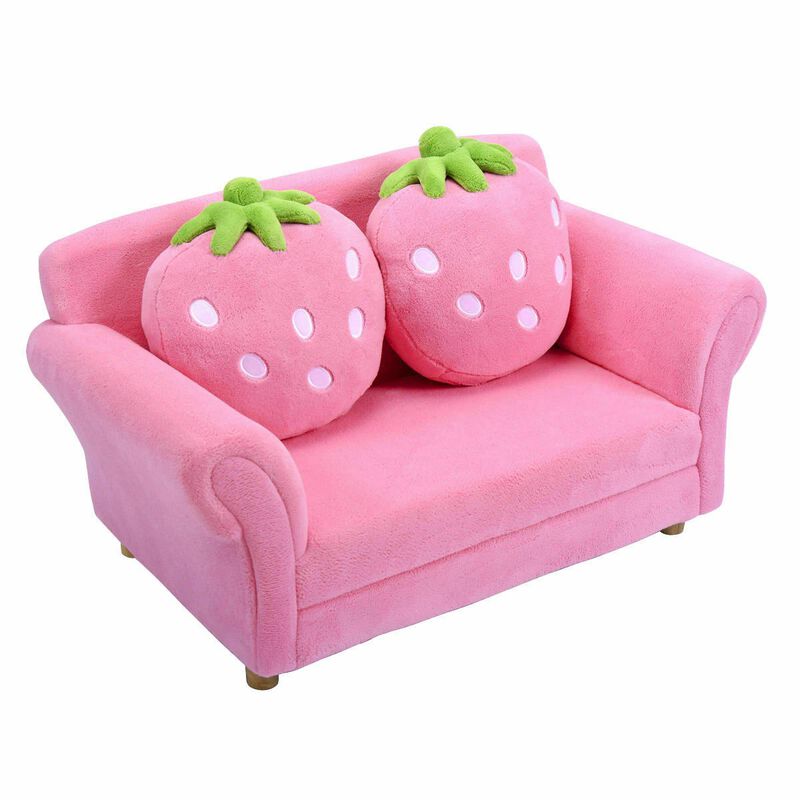 Kids Strawberry Armrest Chair Sofa
