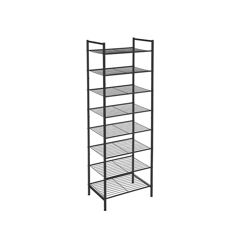 8-Tier Tall Shoe Storage Organizer for Vertical Space Efficiency and Easy Access