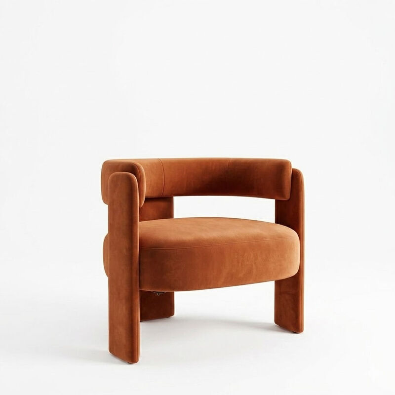 Envelor Modern Velvet Wingback Accent Armchair image number 0