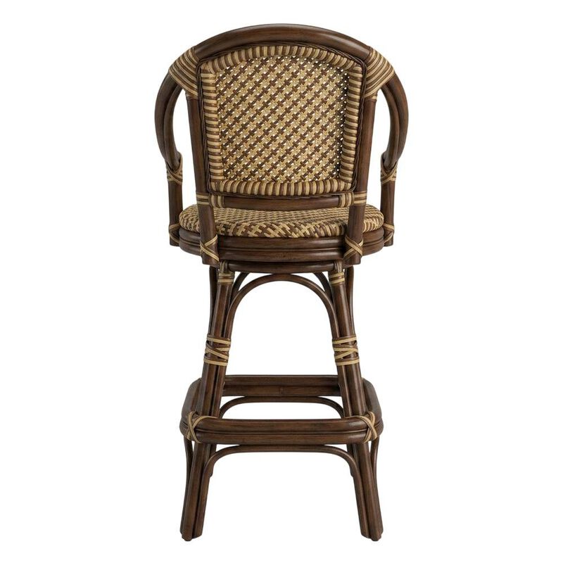 Starlight Canyon Home Rattan Bar Stool with Full Back, Transitional Counter Stool for Kitchen image number 5