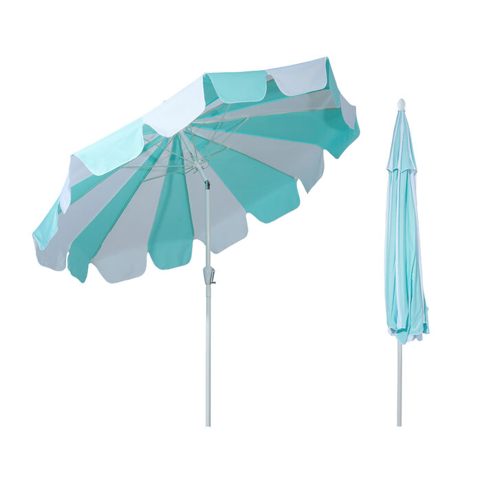 Mondawe 10 ft. Pagoda Patio Umbrella with Crank Lift & Tilt Adjustable in Black