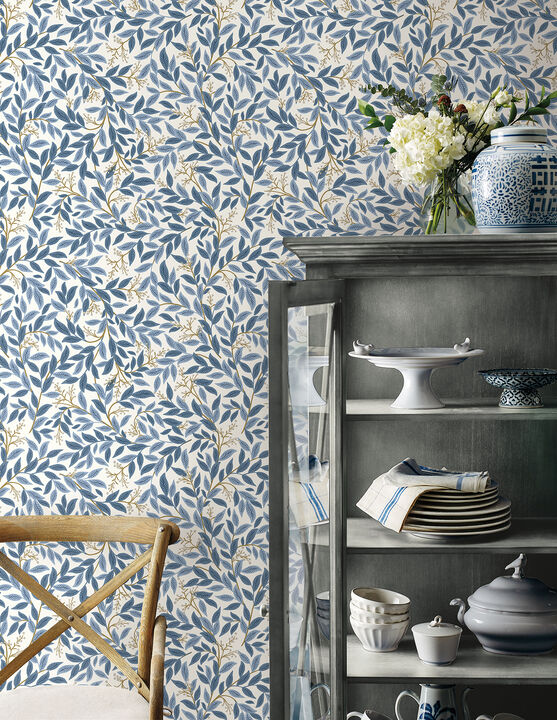 Willowberry Blue & White Peel & Stick Wallpaper
