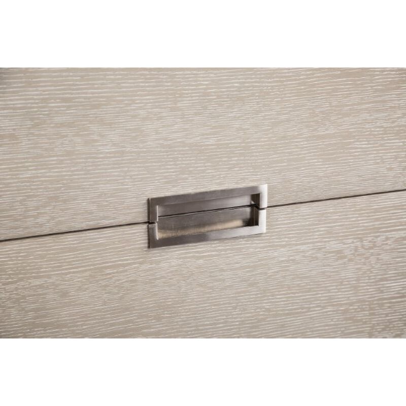 Rizvi 5pc Queen Bedroom Set, Nightstand and Chest, Gray Solid Wood - Benzara