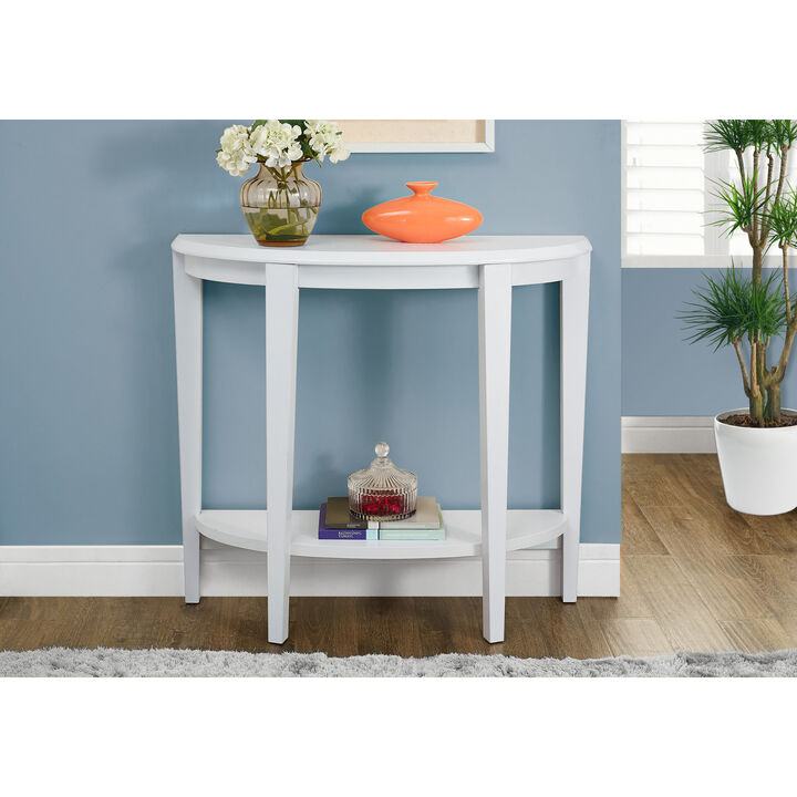 Monarch Specialties I 2451 Accent Table, Console, Entryway, Narrow, Sofa, Living Room, Bedroom, Laminate, White, Contemporary, Modern