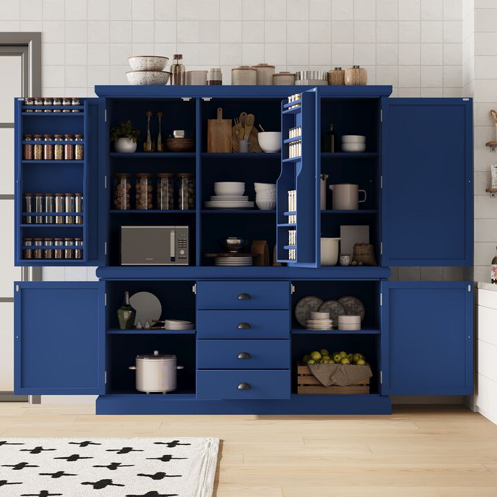 Merax Freestanding Kitchen Pantry Cabinet with Drawers & Adjustable Shelves