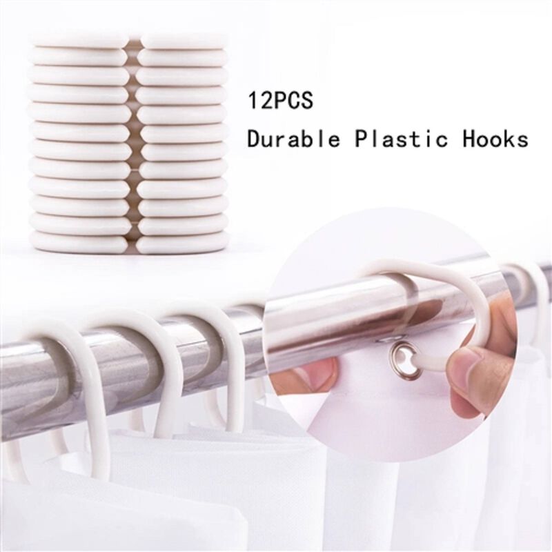 Watercolor Garden Shower Curtain &ndash; Beautiful Floral & Succulent Print, Quick-Dry & Wrinkle-Resistant