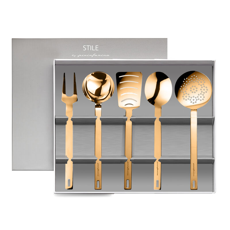 Gold Kitchen Tools with Box (5 Pieces)